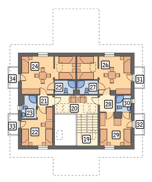 Rzut poddasza POW. 113,7 m²