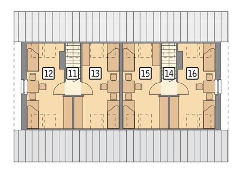 Rzut poddasza POW. 74,6 m²
