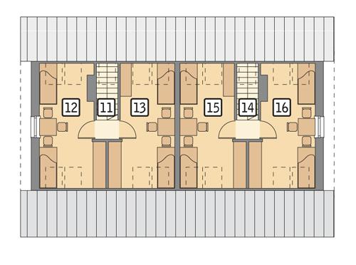 Rzut poddasza POW. 74,6 m²