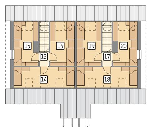 Rzut poddasza POW. 89,2 m²