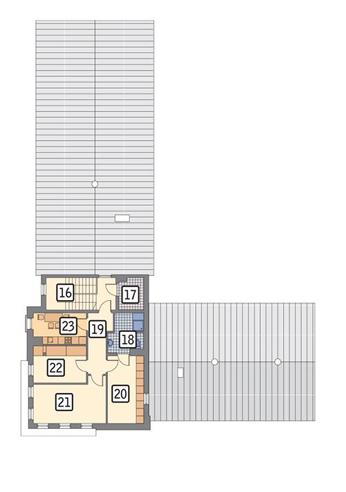 Rzut piętra POW. 90,0 m²
