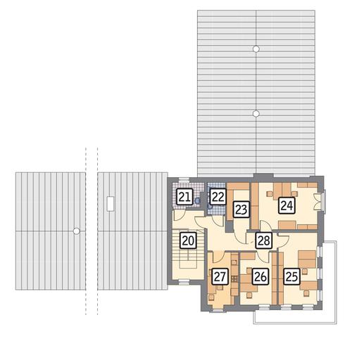 Rzut piętra POW. 97,0 m²