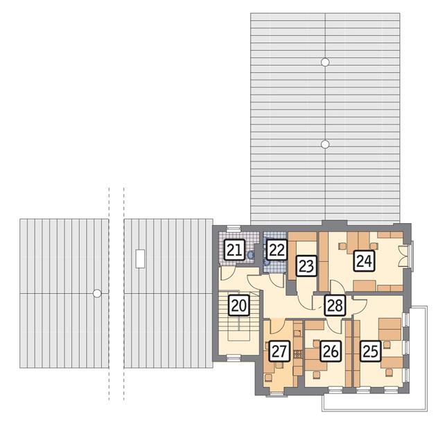 Rzut piętra POW. 97,0 m²