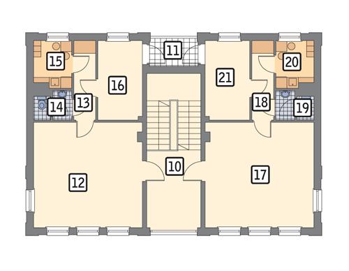 Rzut poddasza POW. 142,8 m²