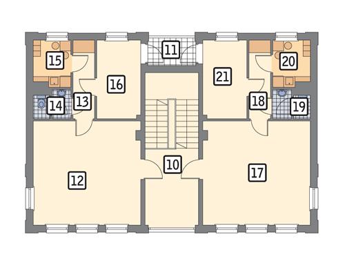 Rzut poddasza POW. 142,8 m²