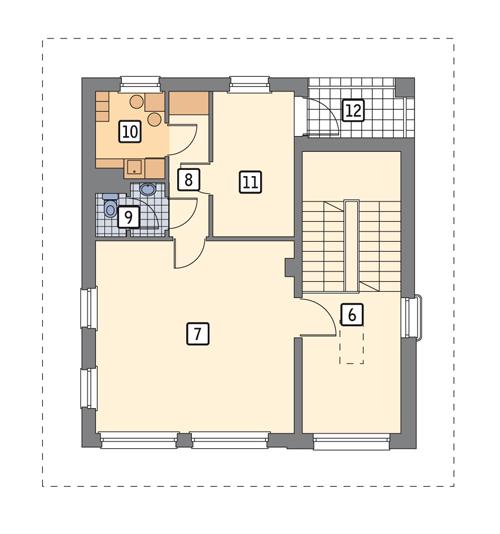 Rzut piętra POW. 85,0 m²