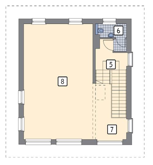 Rzut piętra POW. 92,1 m²