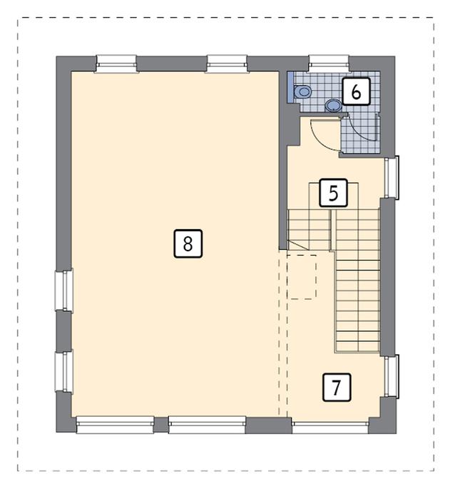 Rzut piętra POW. 92,1 m²