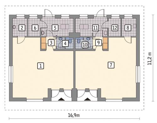 Rzut parteru POW. 143,1 m²