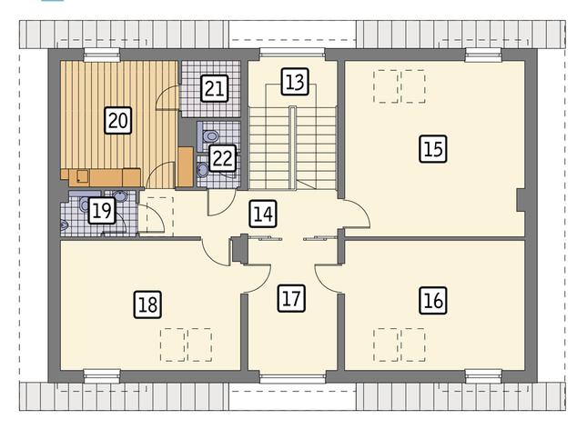 Rzut poddasza POW. 146,0 m²