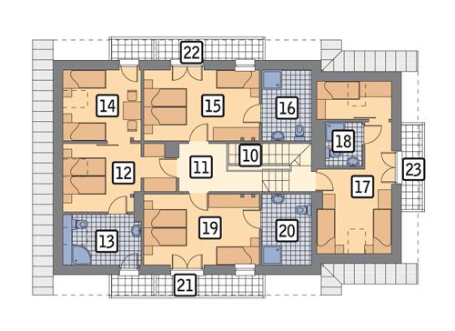 Rzut poddasza POW. 133,7 m²