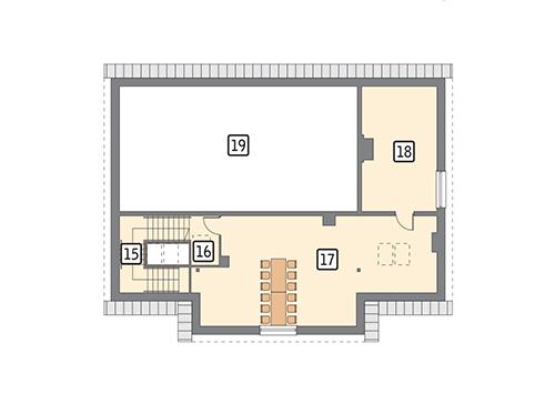 Rzut poddasza POW. 105,7 m²