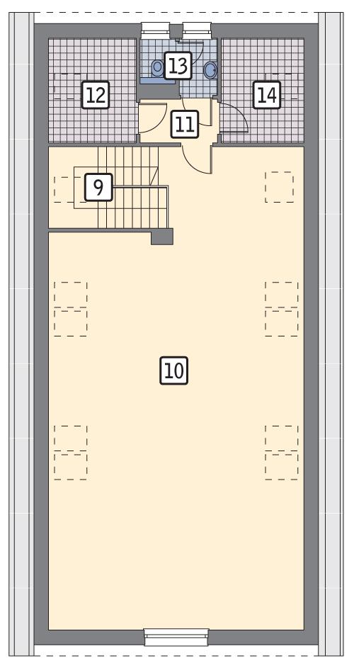 Rzut poddasza POW. 144,3 m²