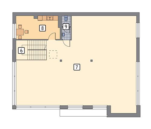 Rzut piętra POW. 185,0 m²