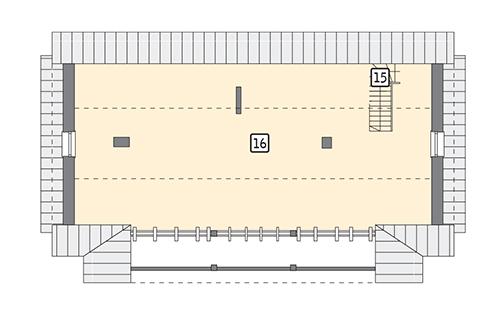 Rzut poddasza POW. 105,1 m²