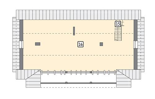 Rzut poddasza POW. 105,1 m²