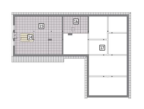 Rzut poddasza POW. 106,2 m²