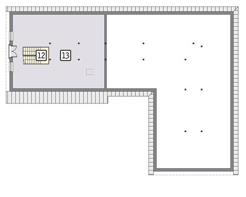 Rzut poddasza POW. 106,3 m²