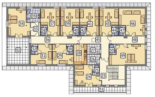 Rzut poddasza POW. 394,4 m²