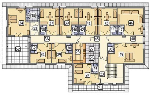 Rzut poddasza POW. 394,4 m²