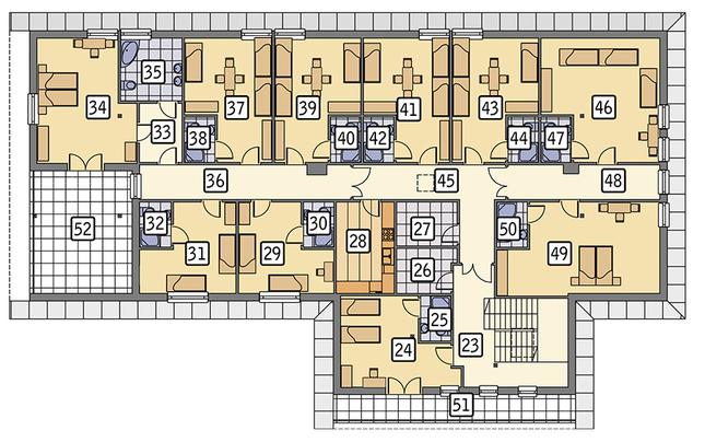 Rzut poddasza POW. 394,4 m²