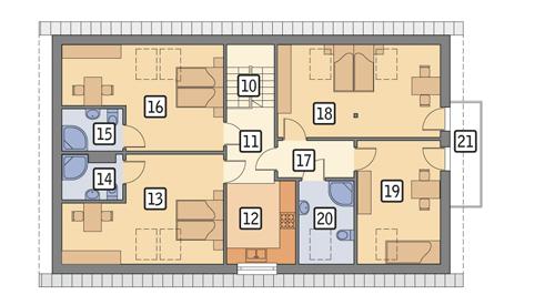 Rzut poddasza POW. 115,4 m²