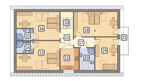 Rzut poddasza POW. 115,5 m²