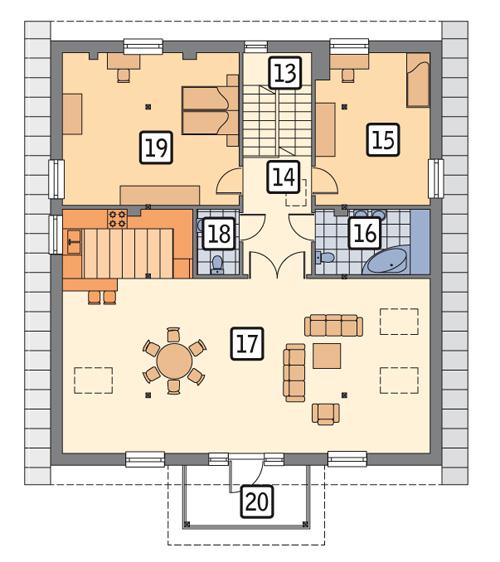 Rzut poddasza POW. 139,9 m²
