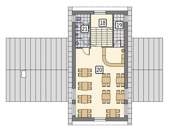 Rzut poddasza POW. 80,4 m²
