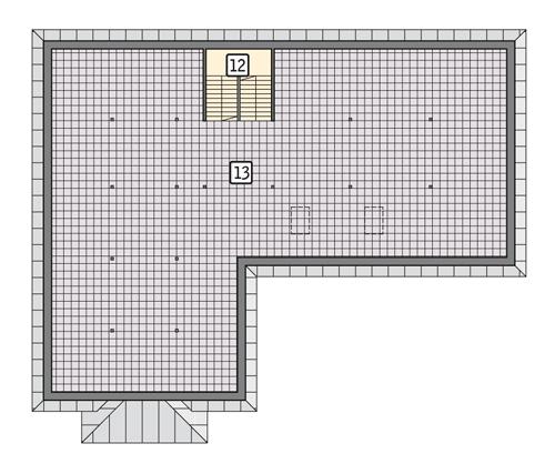 Rzut poddasza lustro POW. 236,8 m²