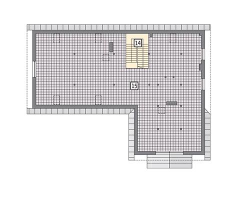 Rzut poddasza POW. 237,5 m²