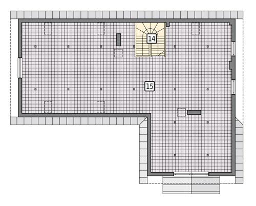 Rzut poddasza POW. 237,5 m²