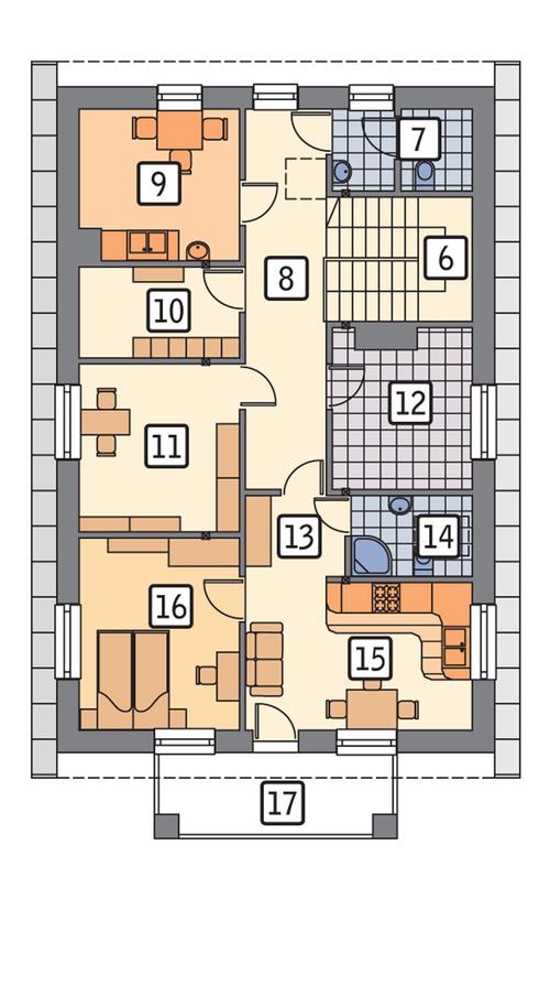 Rzut poddasza POW. 95,7 m²