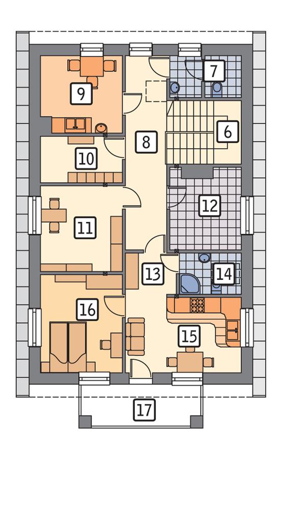 Rzut poddasza POW. 95,7 m²