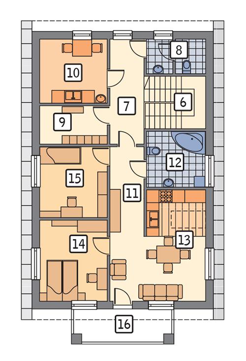 Rzut poddasza POW. 95,8 m²