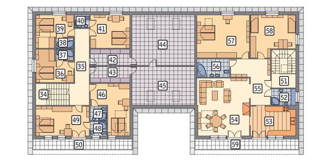 Rzut poddasza POW. 361,8 m²