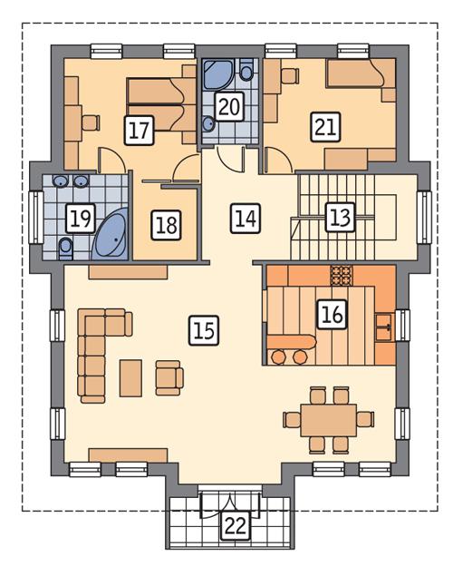 Rzut piętra: Kotłownia na paliwo stałe POW. 107,0 m²