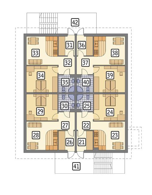 Rzut poddasza POW. 199,1 m²