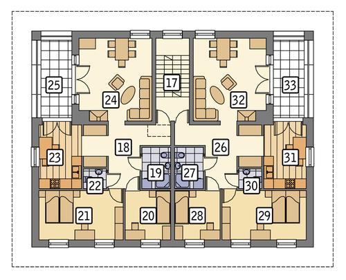Rzut piętra POW. 175,7 m²