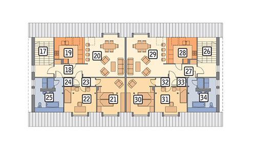 Rzut poddasza POW. 244,1 m²