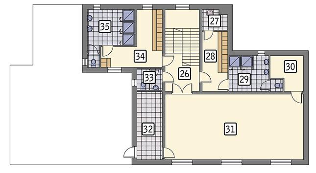 Rzut piętra POW. 171,4 m²