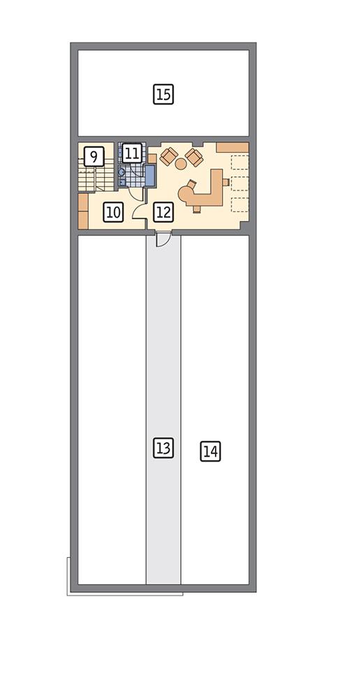 Rzut piętra POW. 49,1 m²
