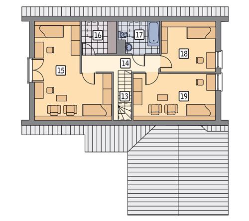 Rzut poddasza POW. 81,4 m²