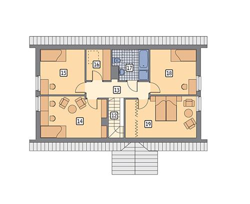 Rzut poddasza POW. 79,7 m²