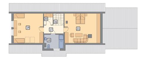 Rzut poddasza POW. 101,4 m²