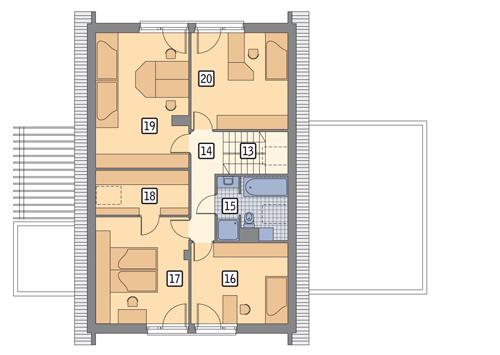Rzut poddasza POW. 96,4 m²
