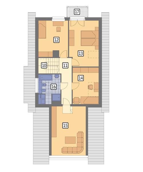 Rzut poddasza POW. 100,0 m²