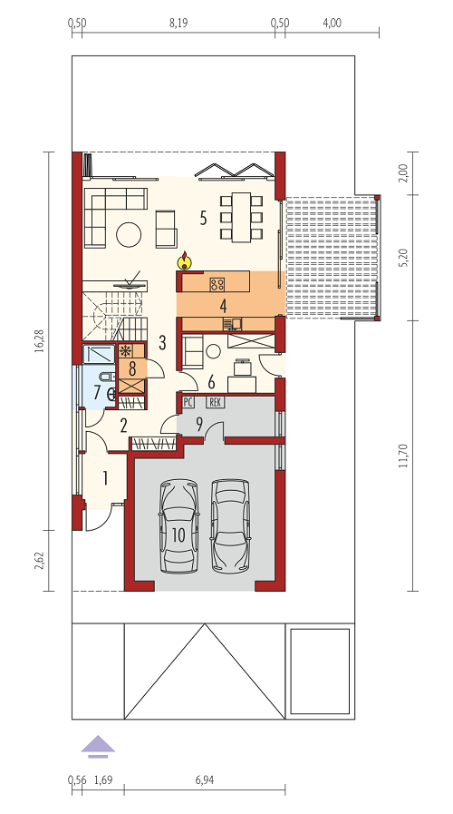 Rzut parteru POW. 0,0 m²