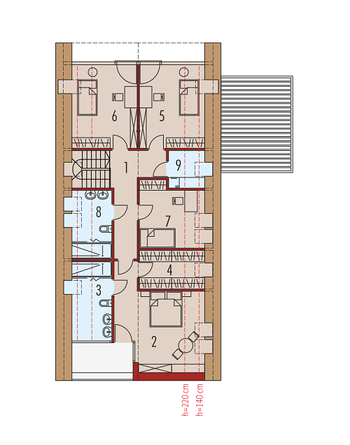 Rzut poddasza POW. 0,0 m²