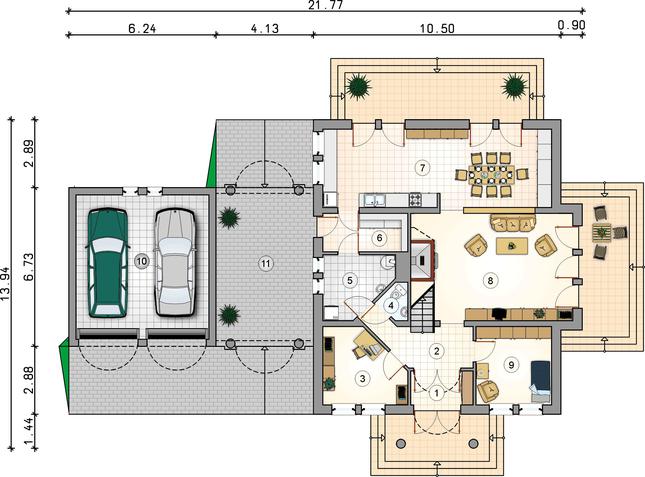 Rzut parteru POW. 0,0 m²